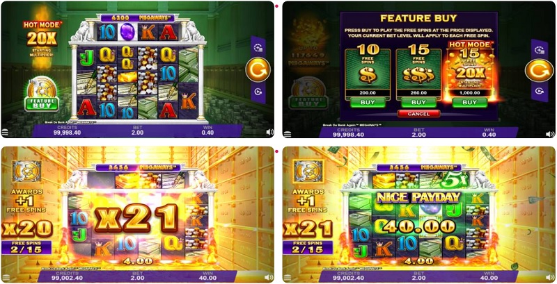 Slot game Break Da Bank Again Megaways - Thế giới hầm bạc kích thích
